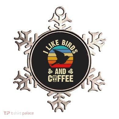 I Like Birds & Coffee Funny Vintage Birds Theme Lover Gift Ornament