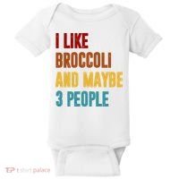 I Like Broccoli And Maybe 3 People Funny Baby Bodysuit thumb 0