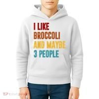 I Like Broccoli And Maybe 3 People Funny Kids Hoodie thumb 4