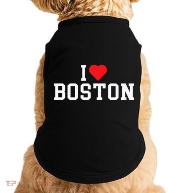 I Love Boston Massachusetts Throwback Doggie Tank