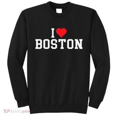 I Love Boston Massachusetts Throwback Sweatshirt