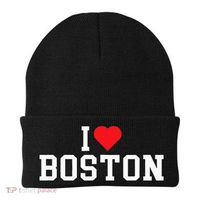 I Love Boston Massachusetts Throwback Beanie