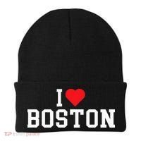 I Love Boston Massachusetts Throwback Beanie thumb 0