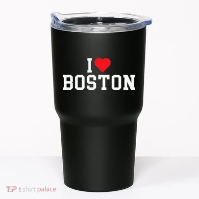 I Love Boston Massachusetts Throwback Tumbler