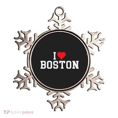 I Love Boston Massachusetts Throwback Ornament