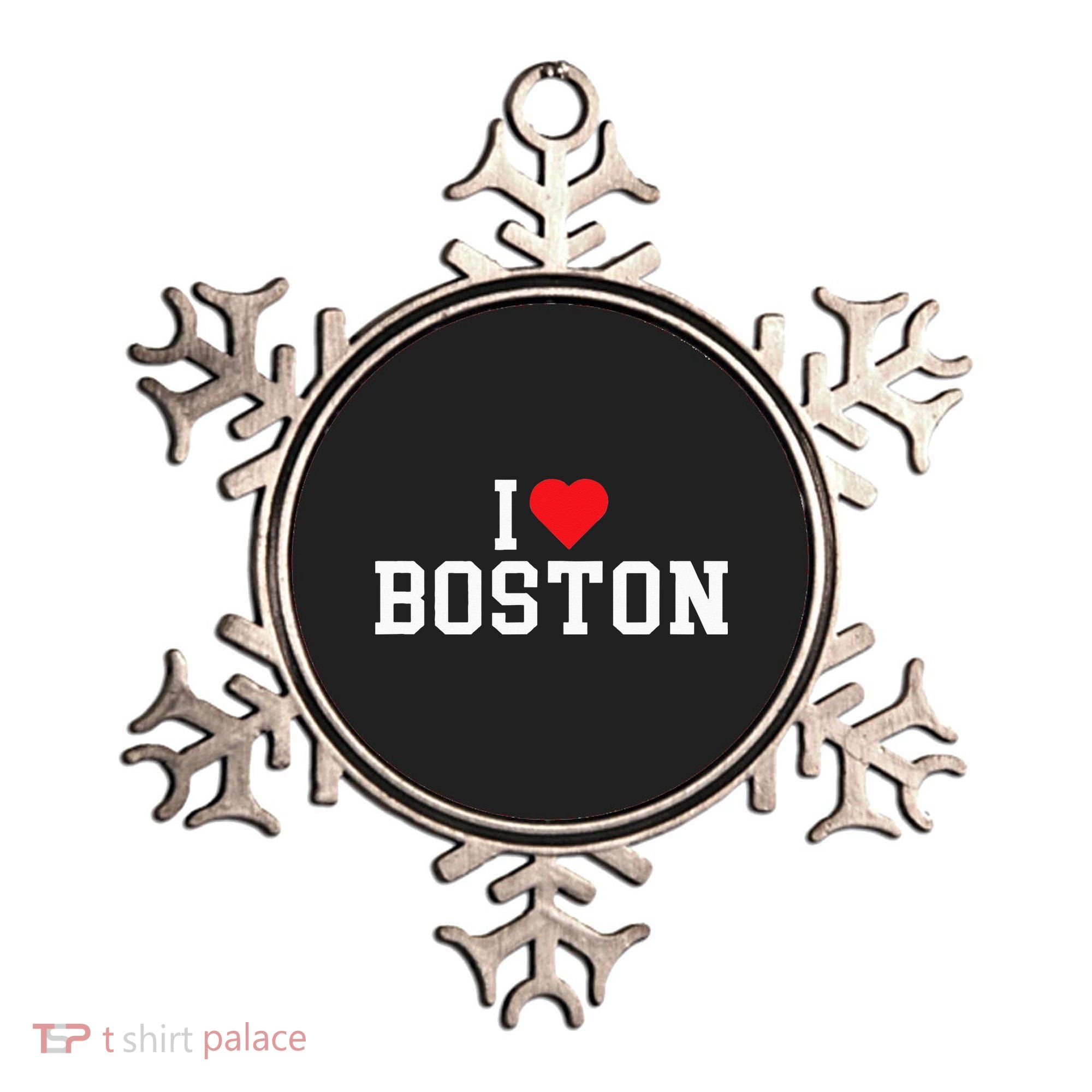 I Love Boston Massachusetts Throwback Ornament