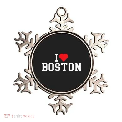 I Love Boston Massachusetts Throwback Ornament