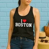I Love Boston Massachusetts Throwback Women's Tank Top thumb 2