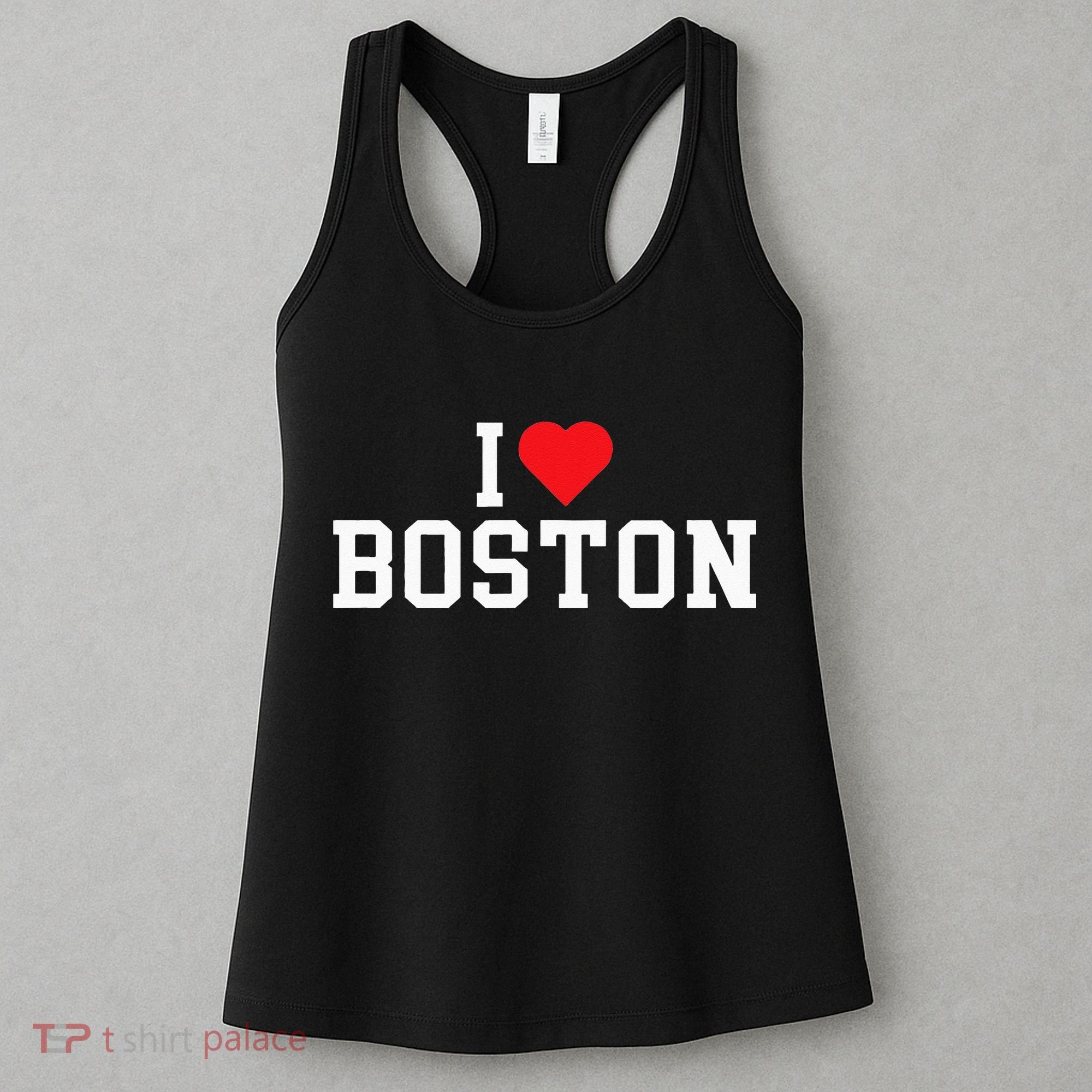 I Love Boston Massachusetts Throwback Women's Tank Top