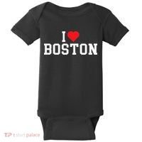 I Love Boston Massachusetts Throwback Baby Bodysuit thumb 0