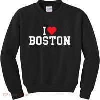 I Love Boston Massachusetts Throwback Kids Sweatshirt thumb 0