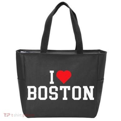 I Love Boston Massachusetts Throwback Tote Bag