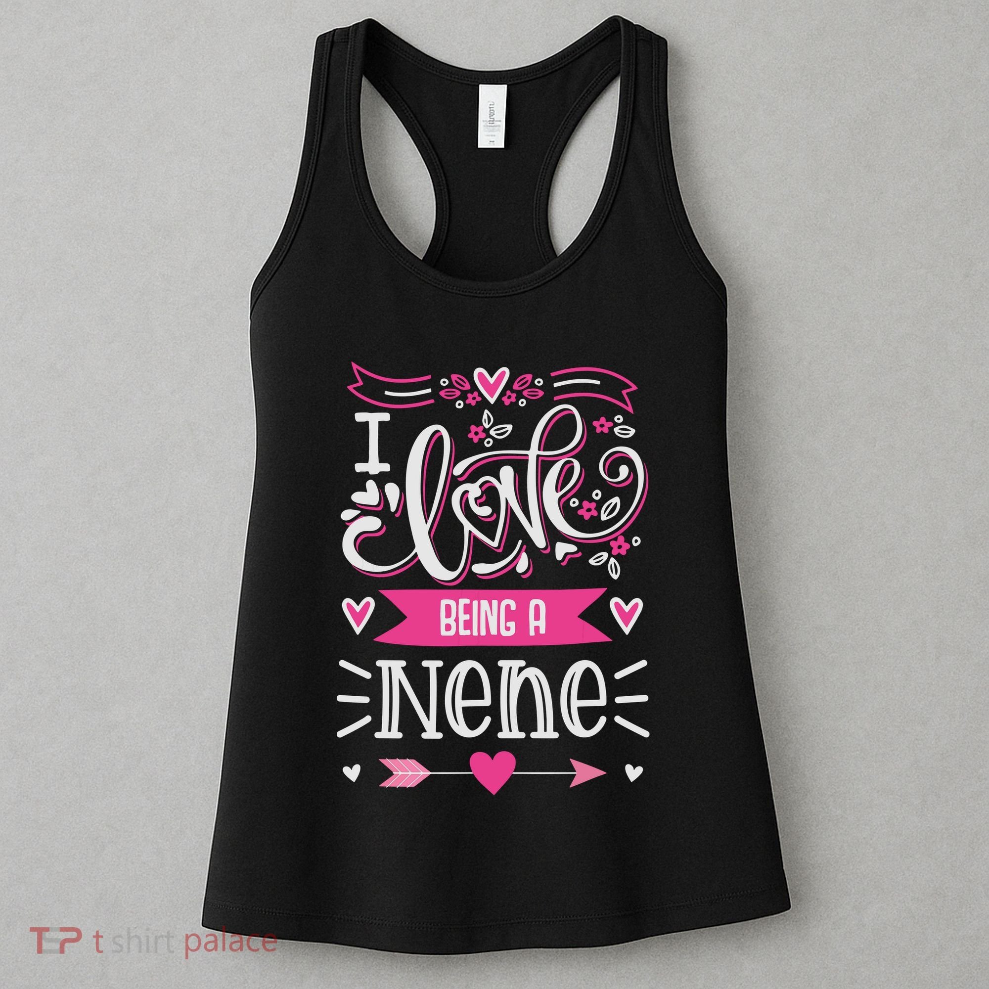 I Love Being A Nene Floral Nene Grandparents Day Gift Women's Tank Top