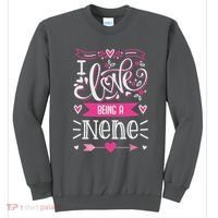 I Love Being A Nene Floral Nene Grandparents Day Gift Sweatshirt thumb 0