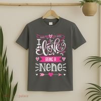 I Love Being A Nene Floral Nene Grandparents Day Gift T-Shirt thumb 2