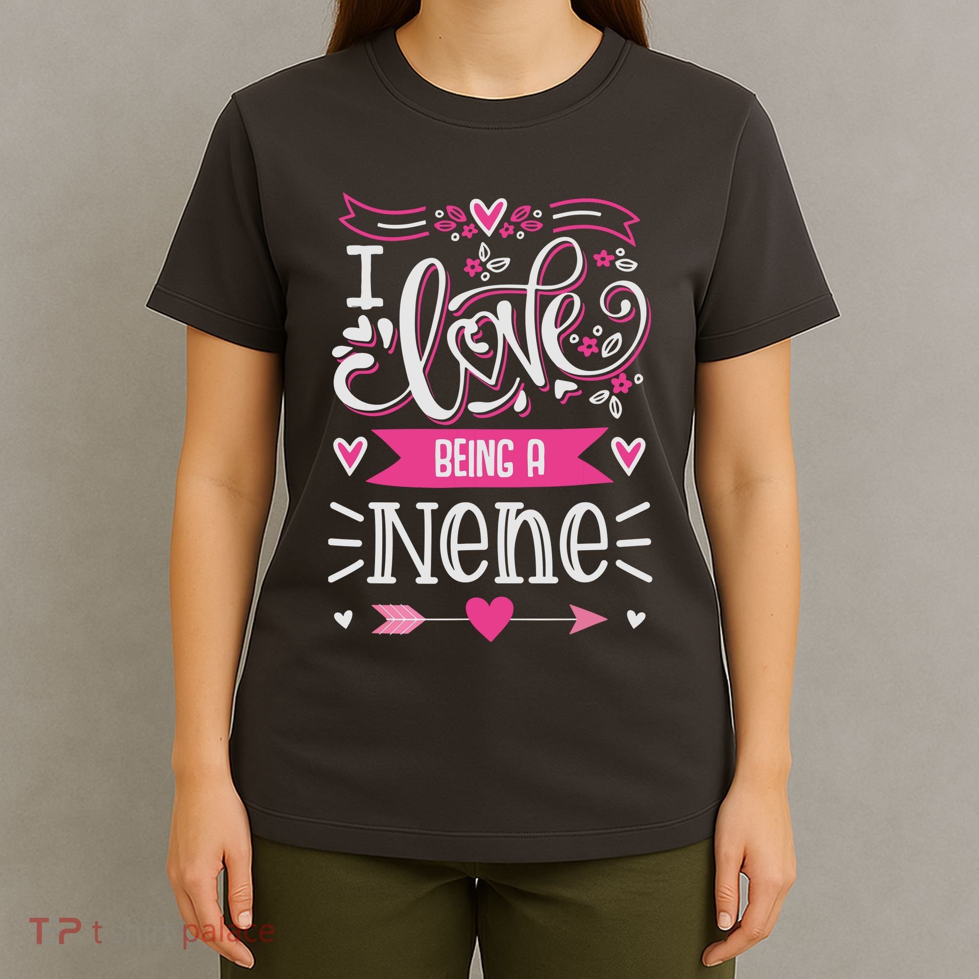I Love Being A Nene Floral Nene Grandparents Day Gift T-Shirt