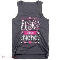 I Love Being A Nene Floral Nene Grandparents Day Gift Tank Top thumb 0