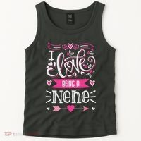 I Love Being A Nene Floral Nene Grandparents Day Gift Tank Top thumb 2