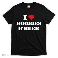 I Love Boobies And Beer Funny Humorous T-Shirt thumb 0