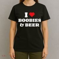 I Love Boobies And Beer Funny Humorous T-Shirt thumb 4