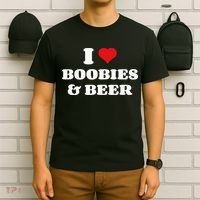 I Love Boobies And Beer Funny Humorous T-Shirt thumb 6