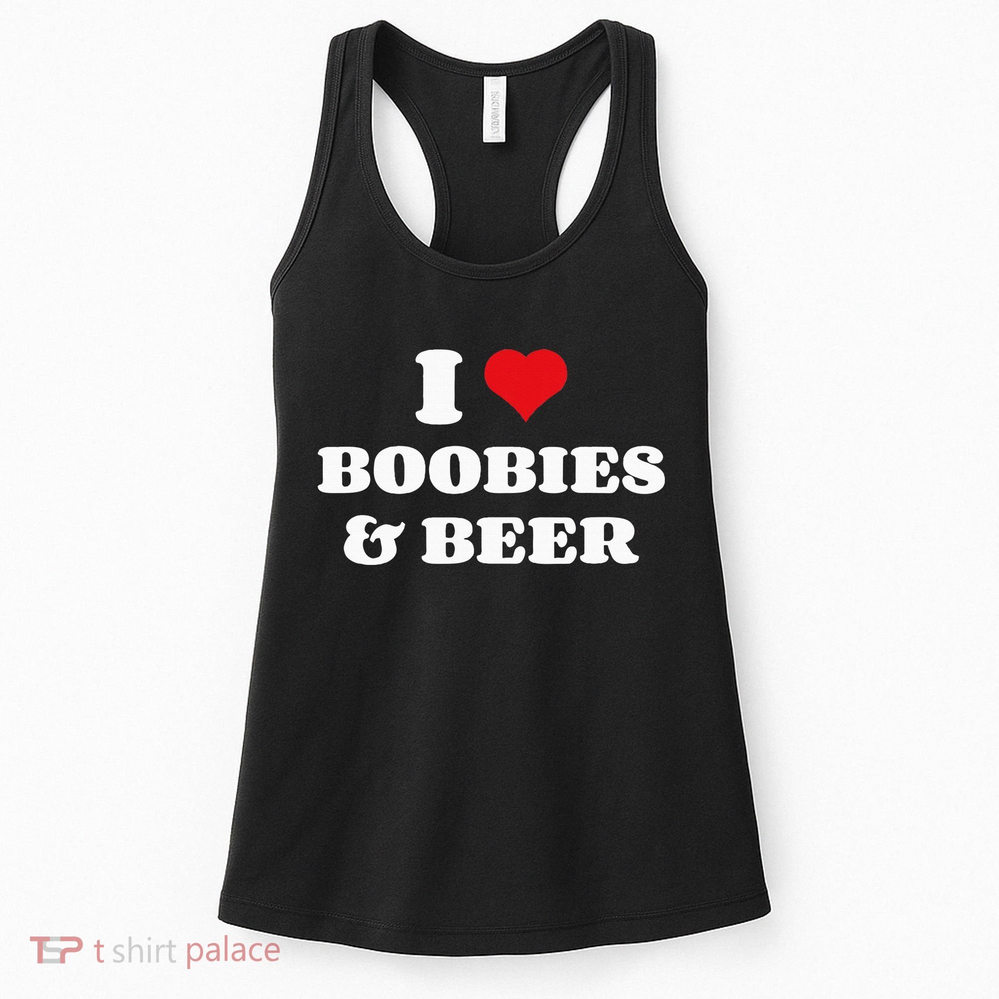 I Love Boobies And Beer Funny Humorous Women's Tank Top