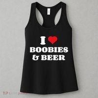 I Love Boobies And Beer Funny Humorous Women's Tank Top thumb 3