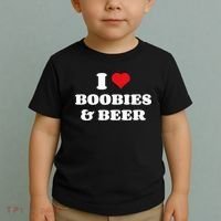 I Love Boobies And Beer Funny Humorous Toddler T-Shirt thumb 2