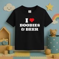 I Love Boobies And Beer Funny Humorous Toddler T-Shirt thumb 3