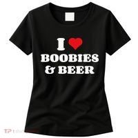 I Love Boobies And Beer Funny Humorous Women's T-Shirt thumb 0