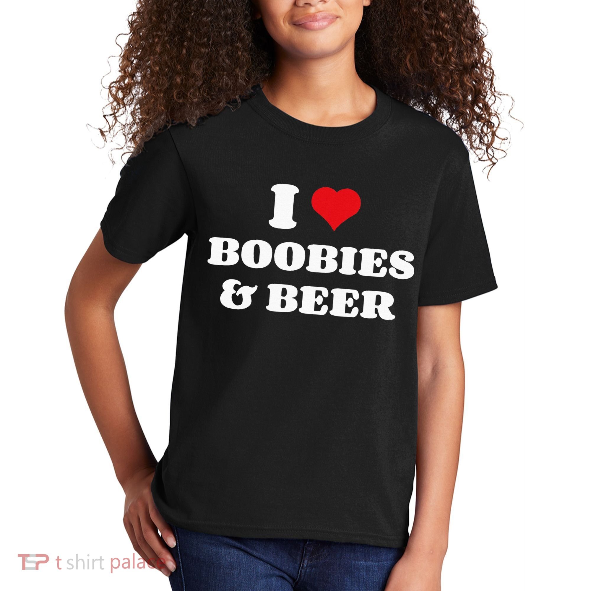 I Love Boobies And Beer Funny Humorous Kids T-Shirt