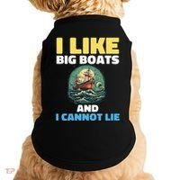 I Like Big Boats And I Cannot Lie Cool Gift Doggie Tank thumb 0