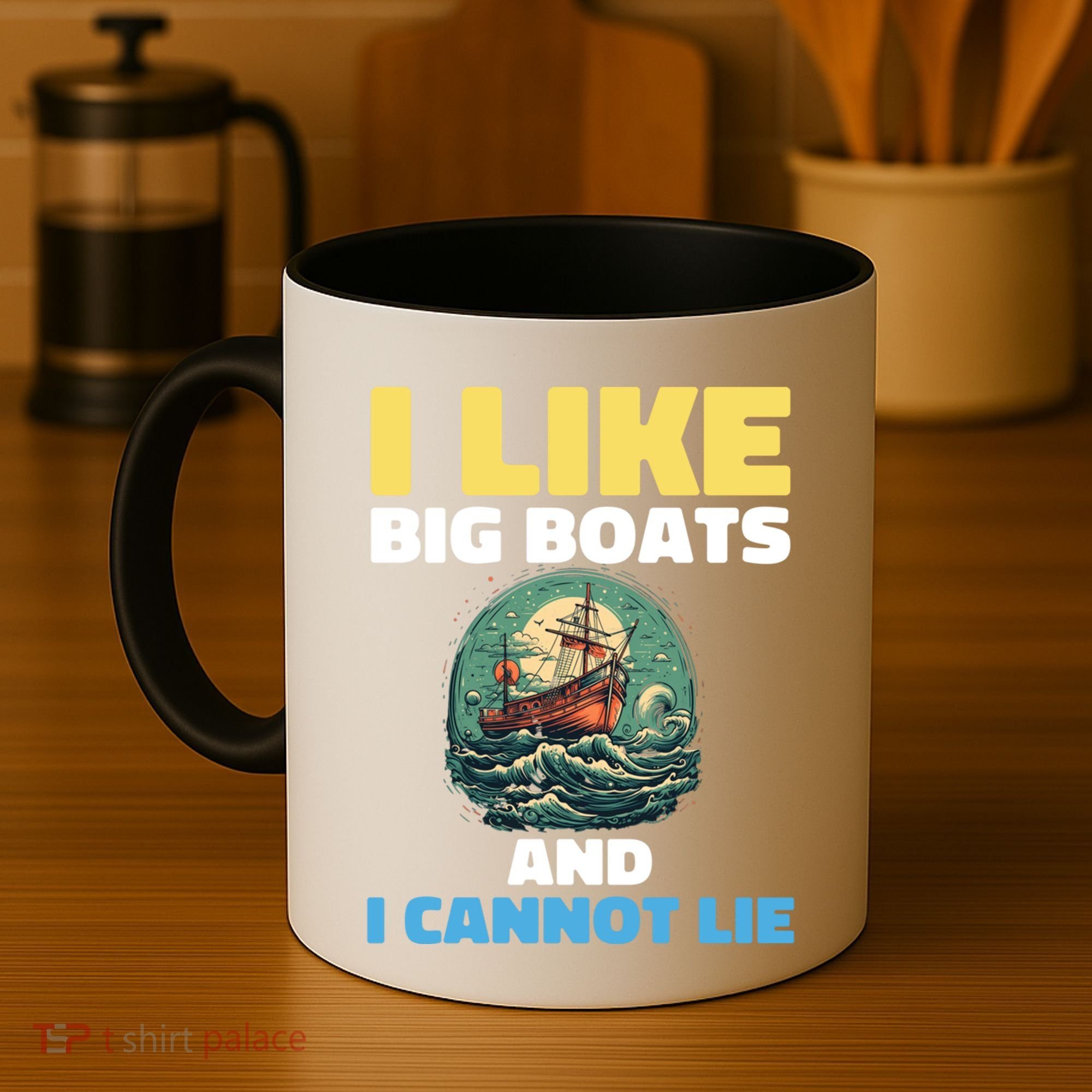 I Like Big Boats And I Cannot Lie Cool Gift Coffee Mug