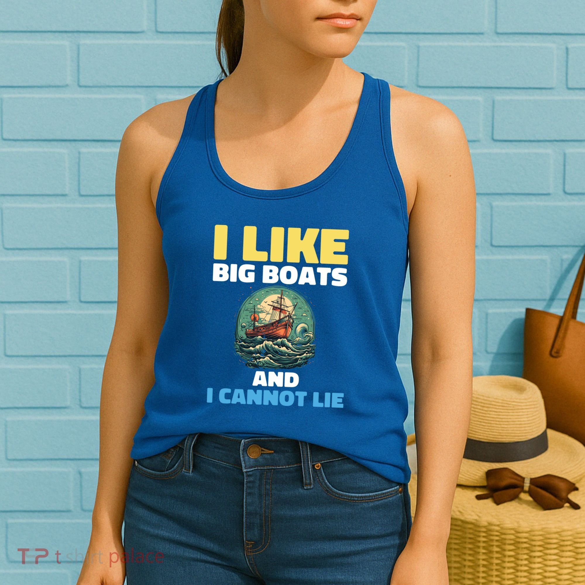 I Like Big Boats And I Cannot Lie Cool Gift Women's Tank Top