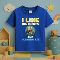 I Like Big Boats And I Cannot Lie Cool Gift Toddler T-Shirt thumb 3