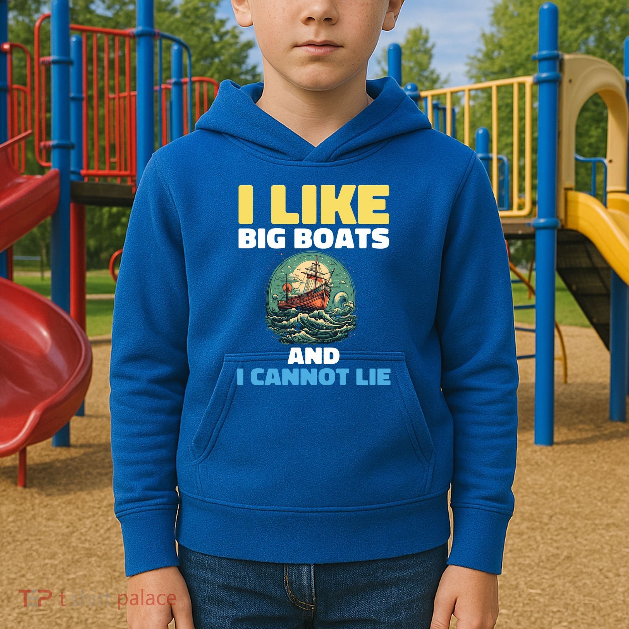 I Like Big Boats And I Cannot Lie Cool Gift Kids Hoodie