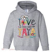 I Love Being Called Yaya Sunflower Mother's Day Toddler Hoodie thumb 0