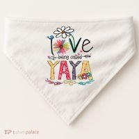 I Love Being Called Yaya Sunflower Mother's Day USA-Made Doggie Bandana thumb 0