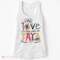 I Love Being Called Yaya Sunflower Mother's Day Women's Tank Top thumb 0