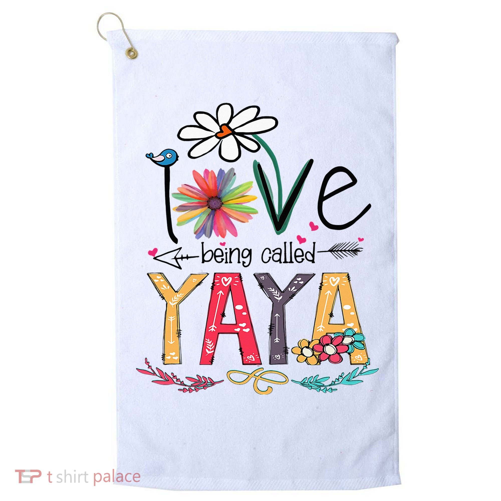 I Love Being Called Yaya Sunflower Mother's Day Golf Towel