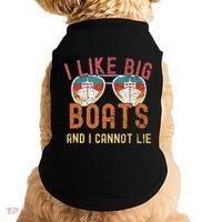 I Like Big Boats And I Cannot Lie Yacht Boating Funny Cruise Doggie Tank thumb 0