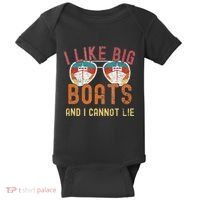 I Like Big Boats And I Cannot Lie Yacht Boating Funny Cruise Baby Bodysuit thumb 0