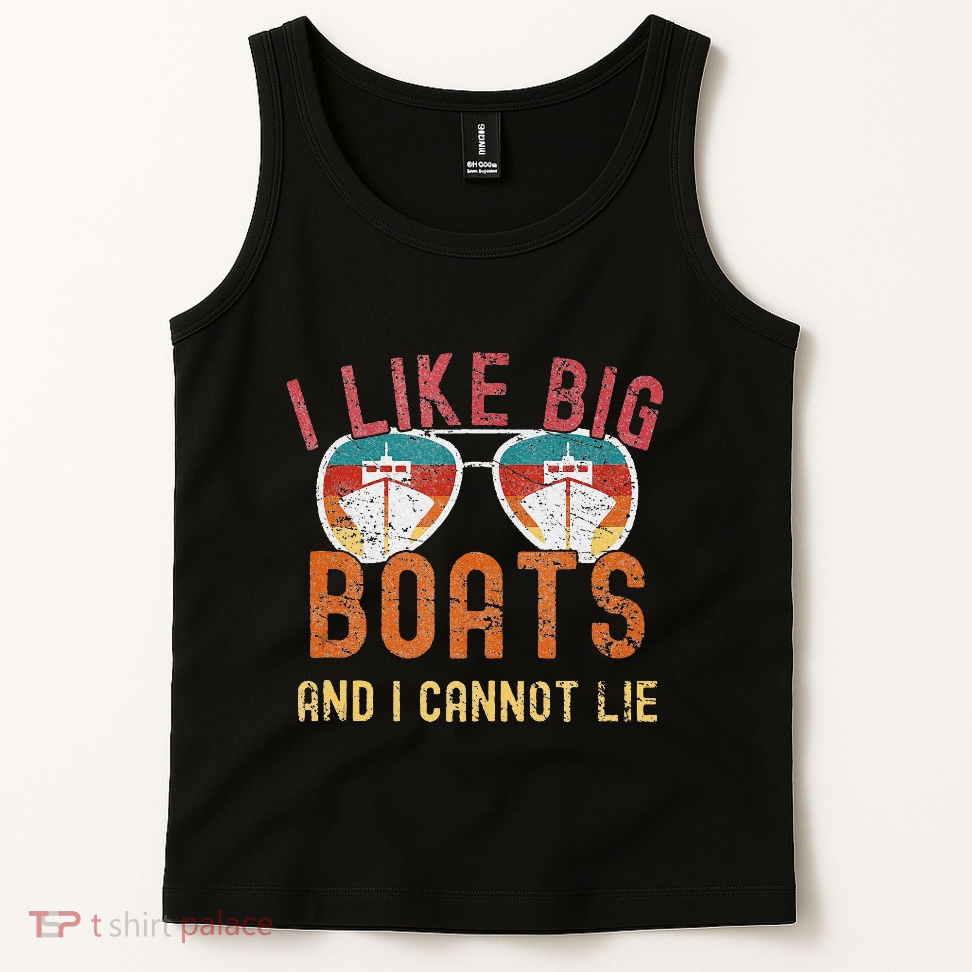 I Like Big Boats And I Cannot Lie Yacht Boating Funny Cruise Tank Top