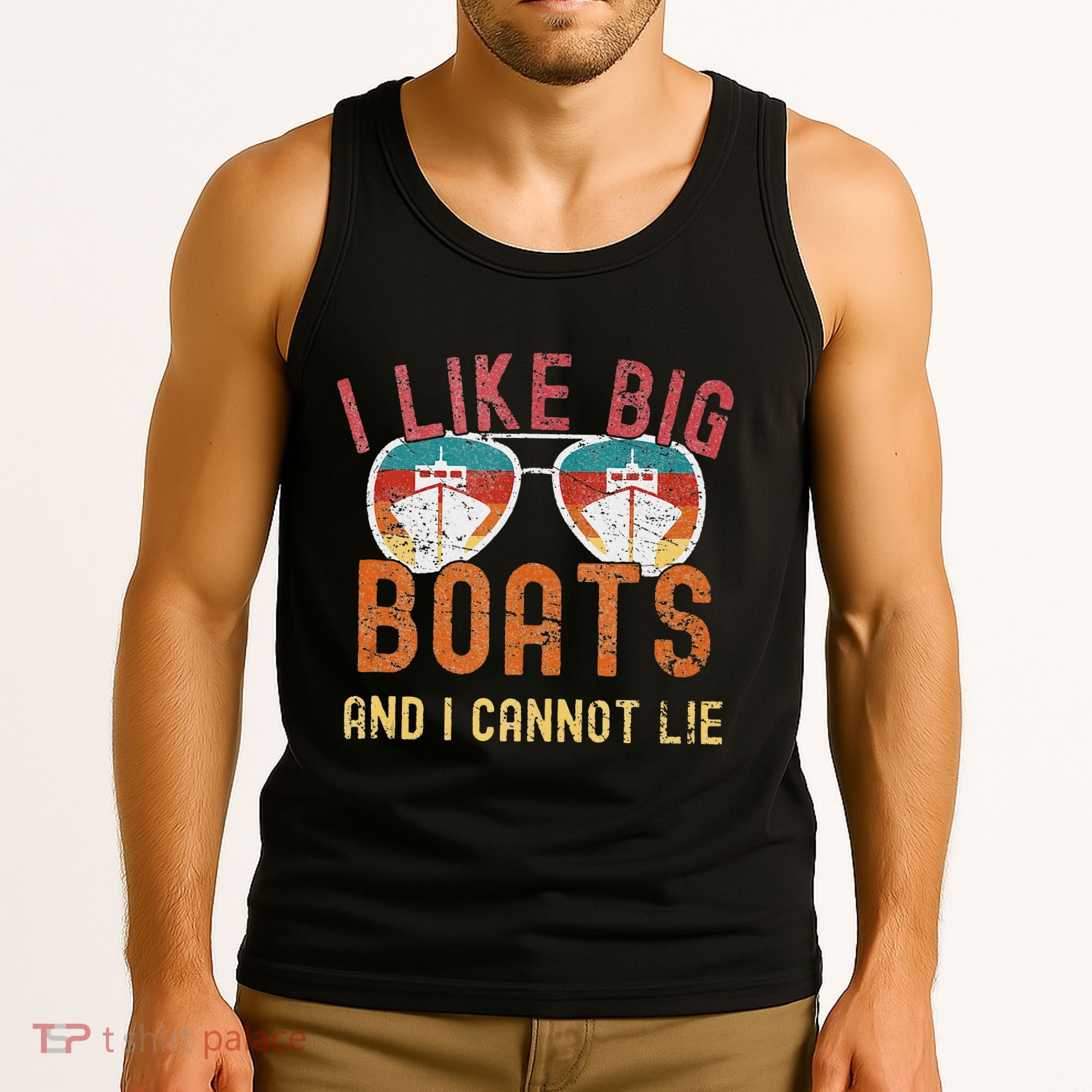 I Like Big Boats And I Cannot Lie Yacht Boating Funny Cruise Tank Top