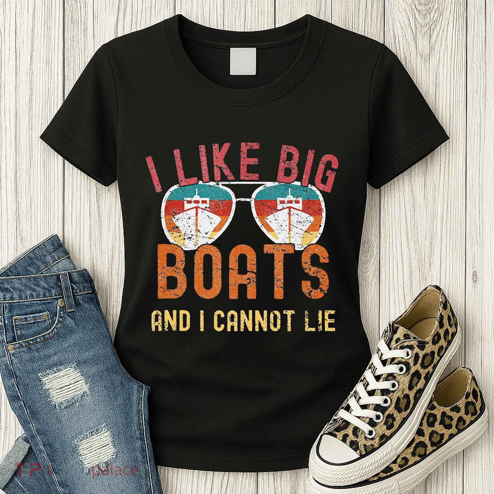 I Like Big Boats And I Cannot Lie Yacht Boating Funny Cruise Women's T-Shirt