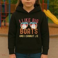 I Like Big Boats And I Cannot Lie Yacht Boating Funny Cruise Kids Hoodie thumb 3