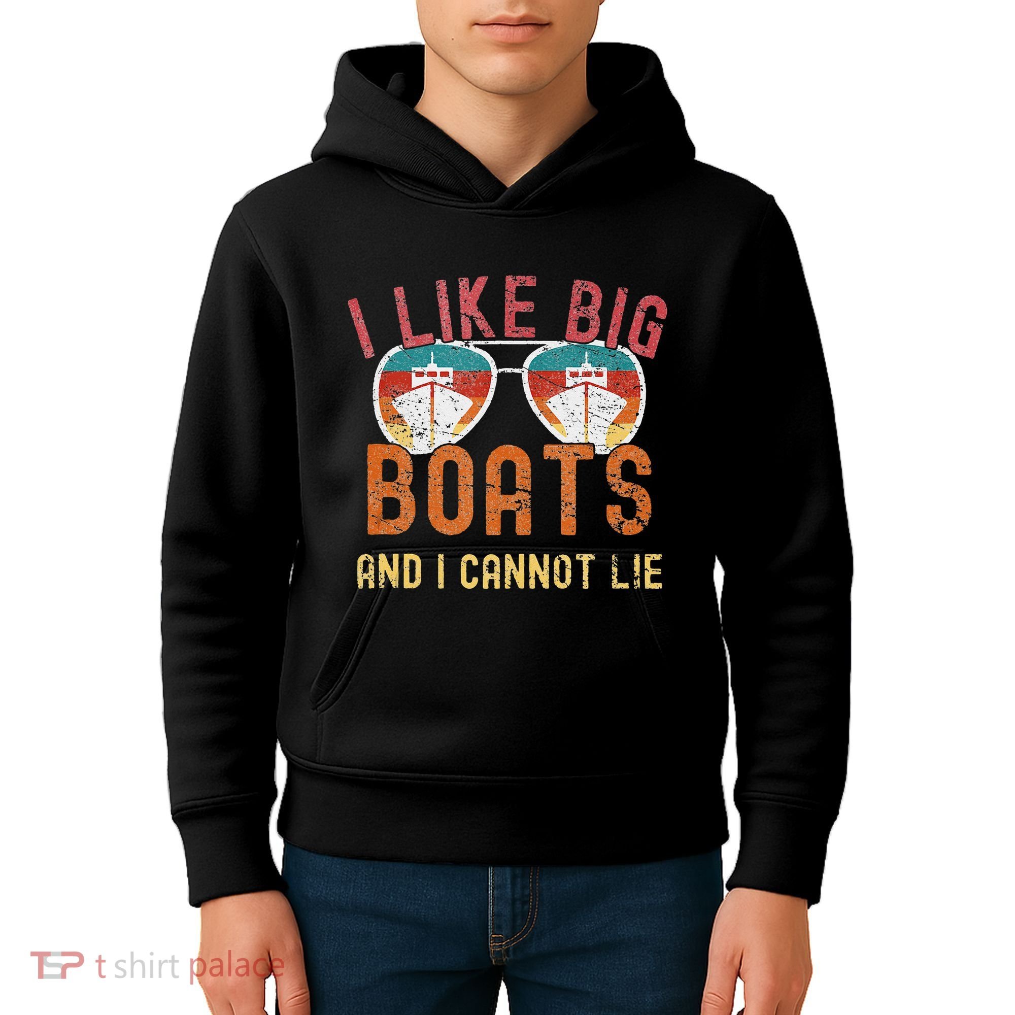 I Like Big Boats And I Cannot Lie Yacht Boating Funny Cruise Kids Hoodie