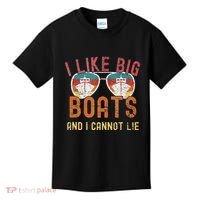 I Like Big Boats And I Cannot Lie Yacht Boating Funny Cruise Kids T-Shirt thumb 0