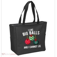 I Like Big Balls And I Cannot Lie Funny Christmas Tote Bag thumb 2