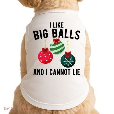 I Like Big Balls And I Cannot Lie Funny Christmas Doggie Tank